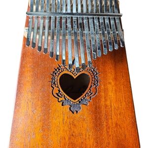 Wooden Kalimba with Heart Design
